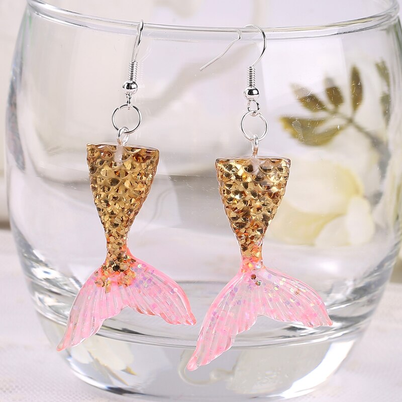 Mermaid Earrings Girls Fashion Jewelry