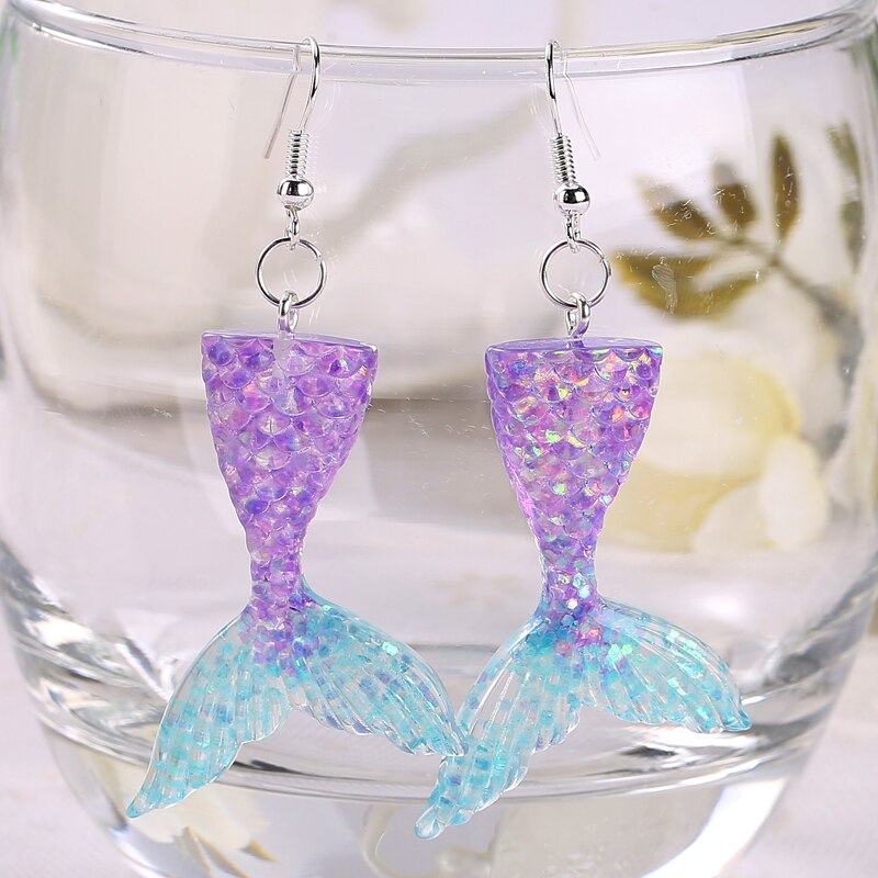 Mermaid Earrings Girls Fashion Jewelry