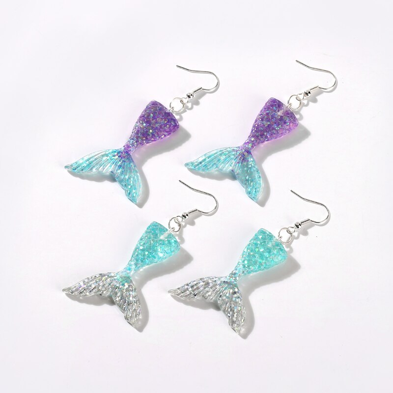 Mermaid Earrings Girls Fashion Jewelry