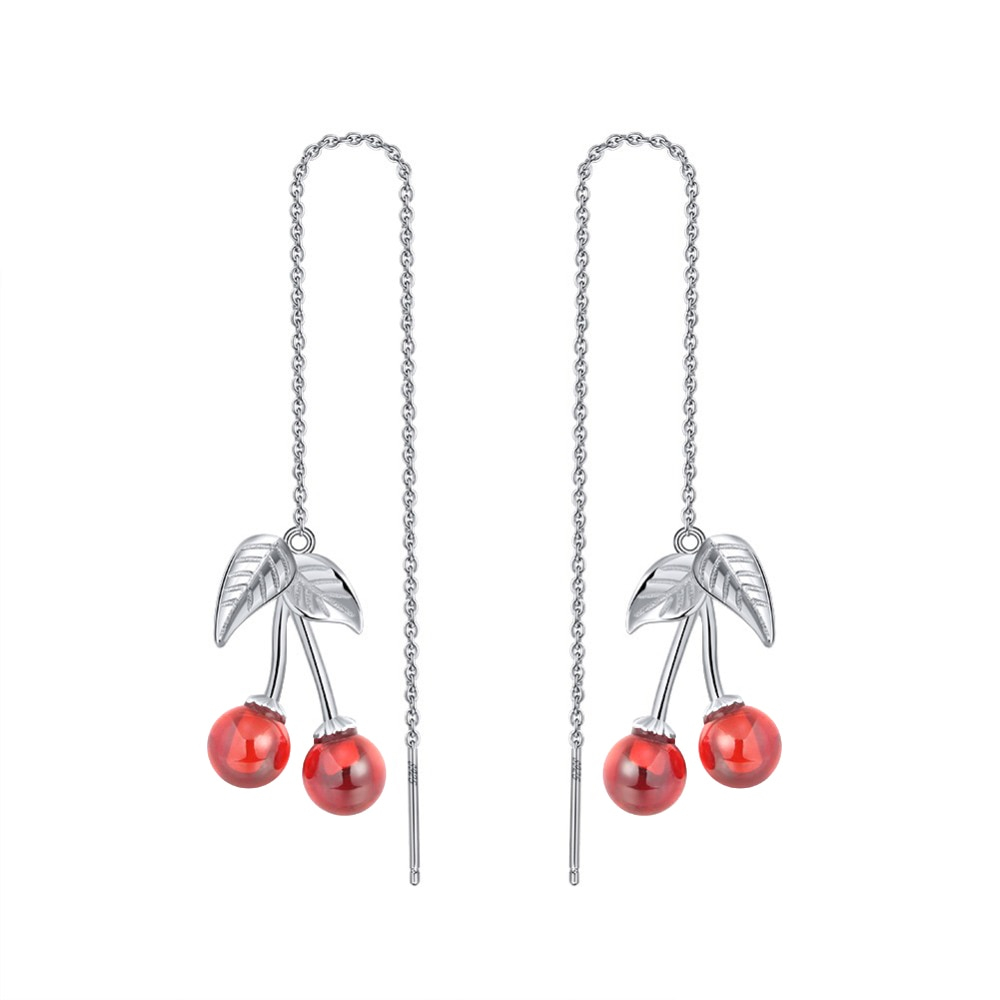 Cherry Earrings Long Drop Earrings