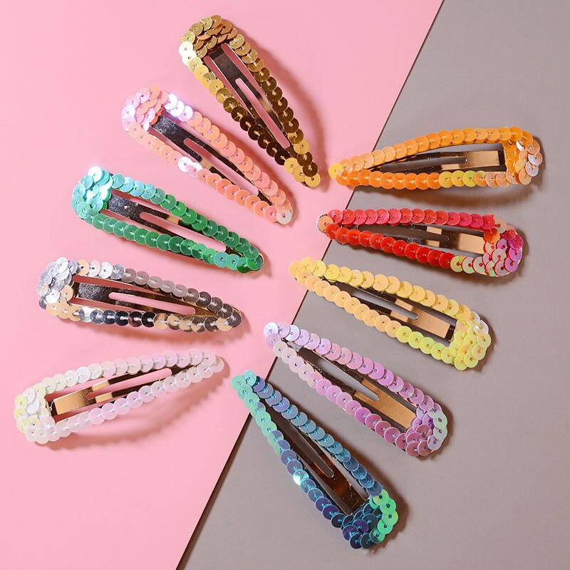 Metal Hair Clip Ladies Sequin Barrette