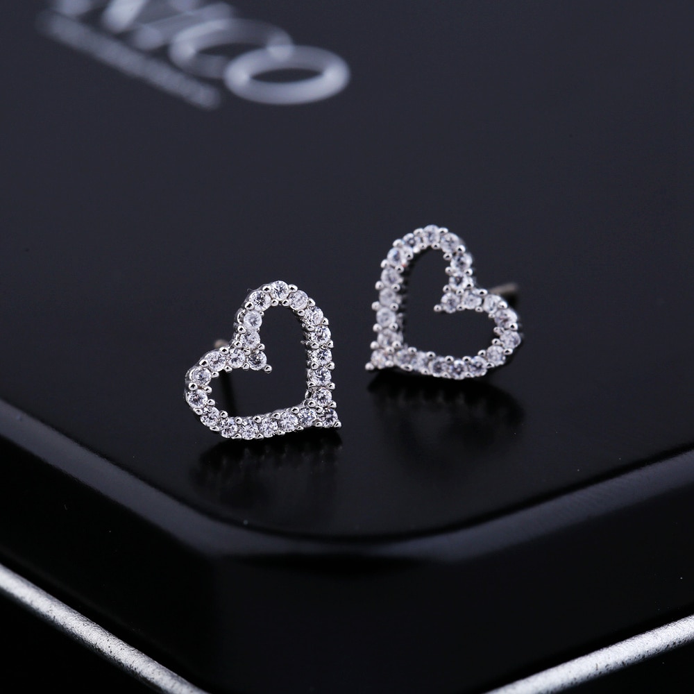 Heart Stud Earrings Heart Shape Jewelry