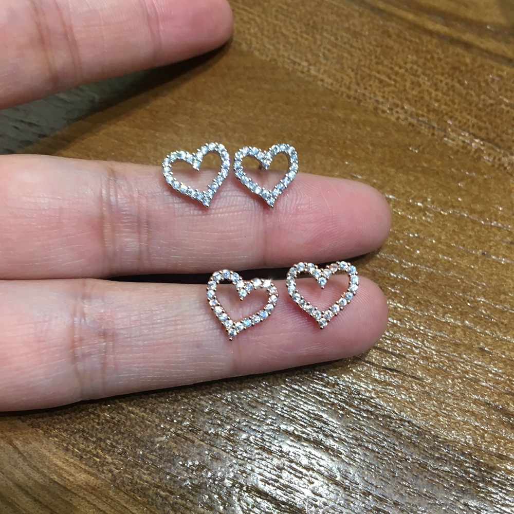 Heart Stud Earrings Heart Shape Jewelry