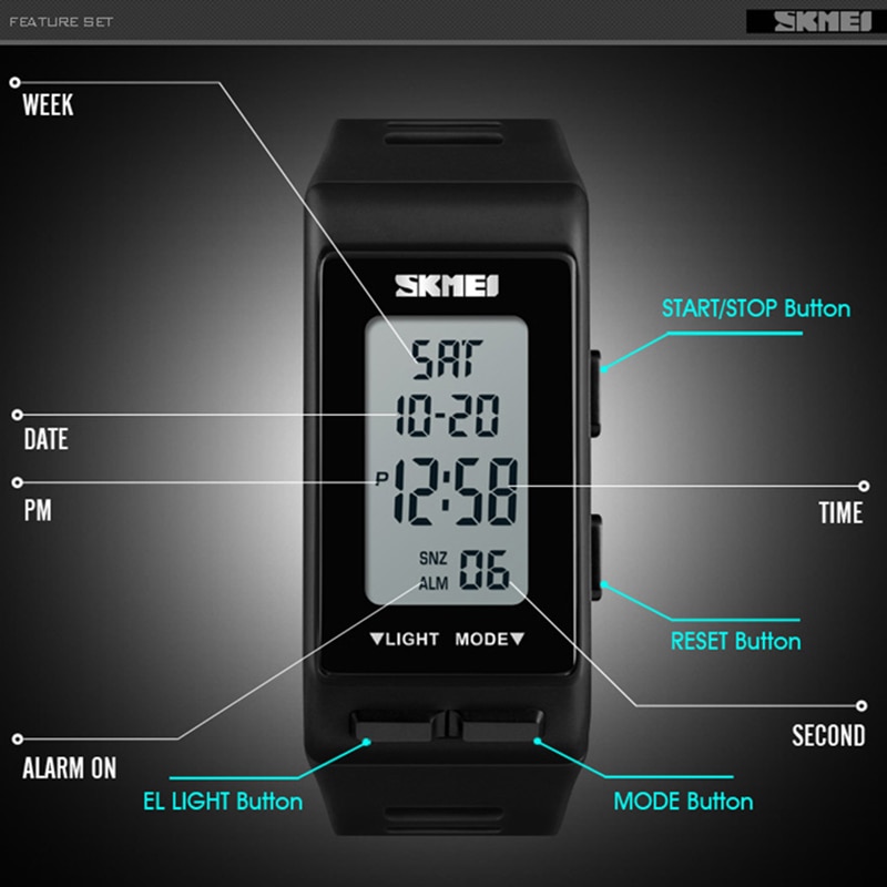 Waterproof Digital Watch Unisex Wristwatch