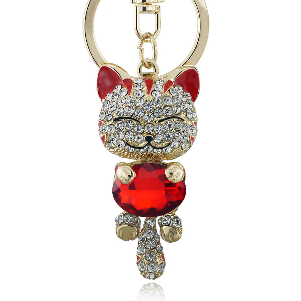 Cat Keychain Smiling Cat Keyring