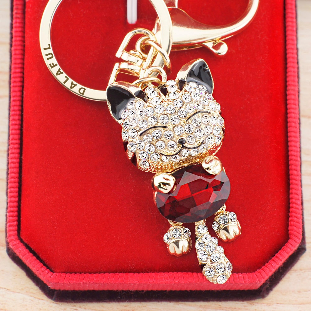 Cat Keychain Smiling Cat Keyring