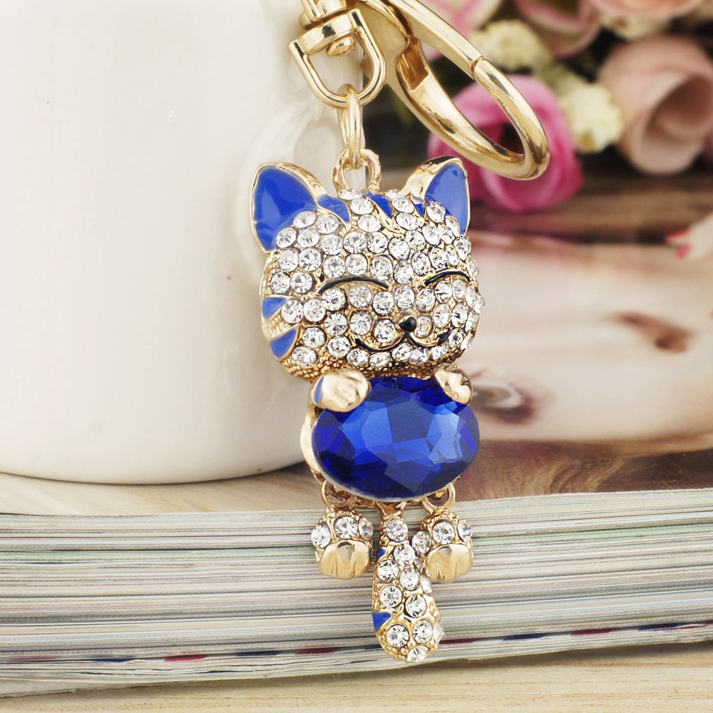 Cat Keychain Smiling Cat Keyring