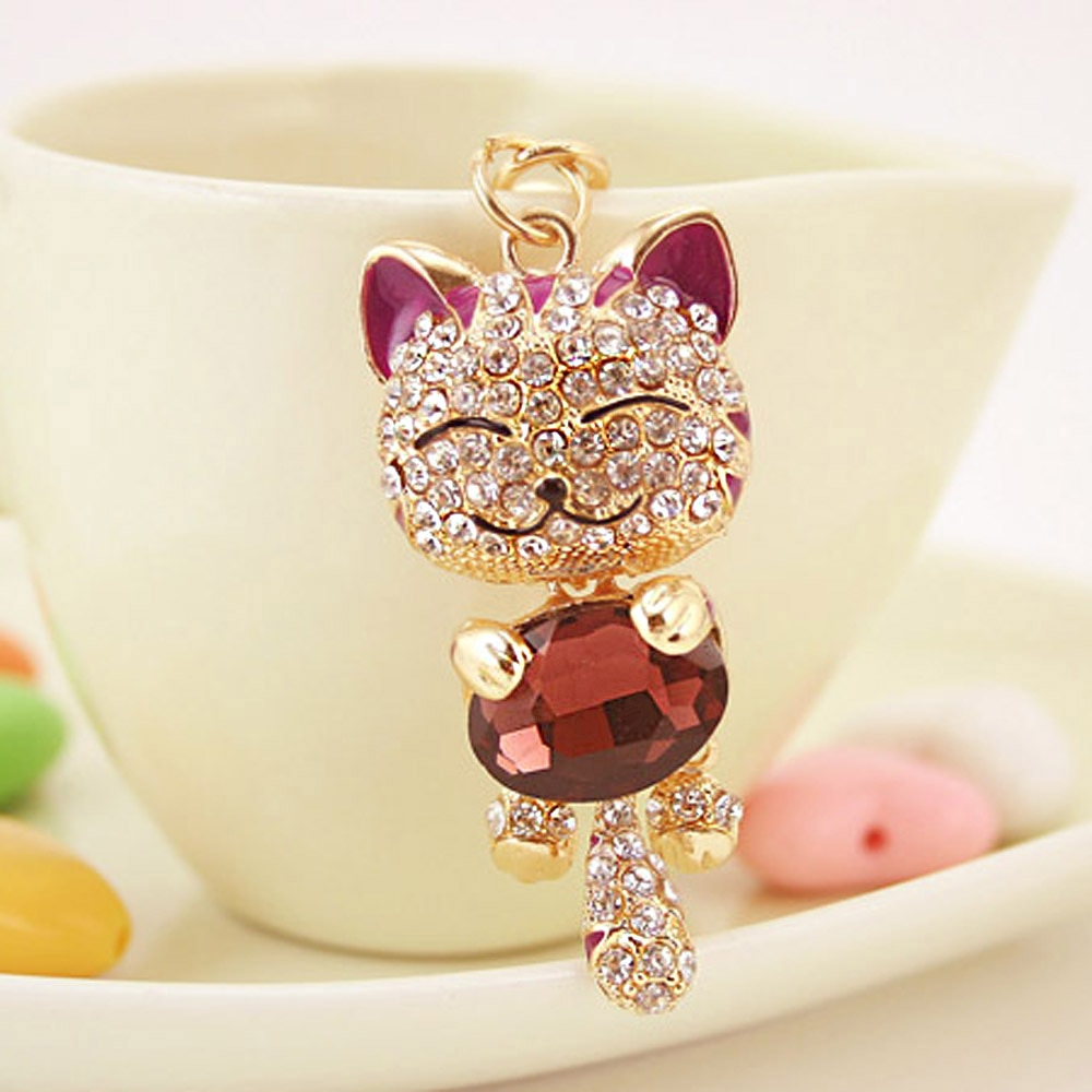 Cat Keychain Smiling Cat Keyring