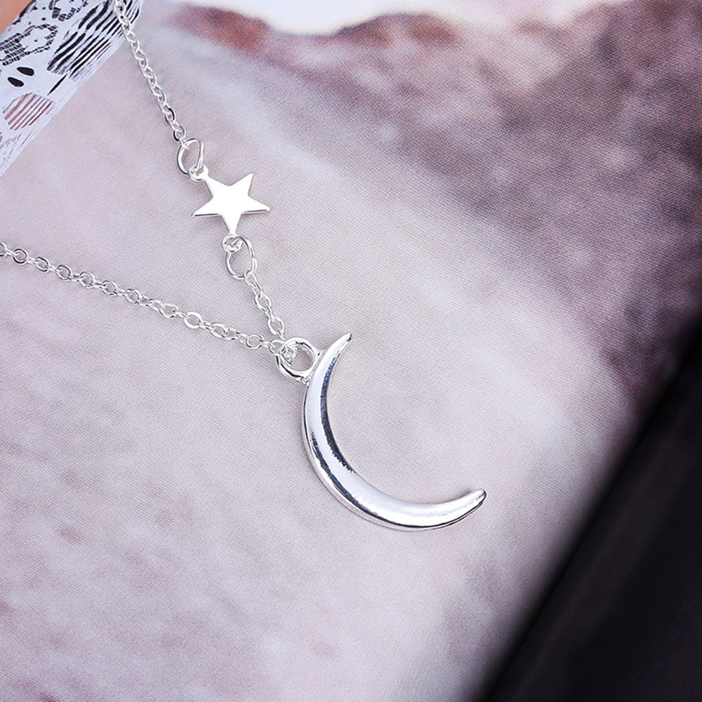 Crescent Moon Necklace Ladies Accessory