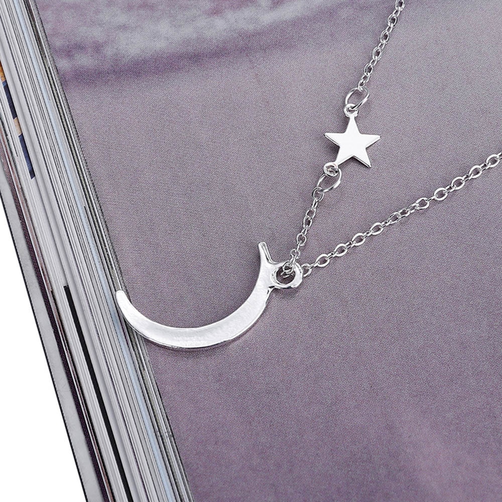 Crescent Moon Necklace Ladies Accessory