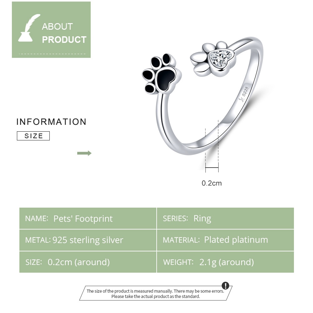 Paw Print Ring Adjustable Size