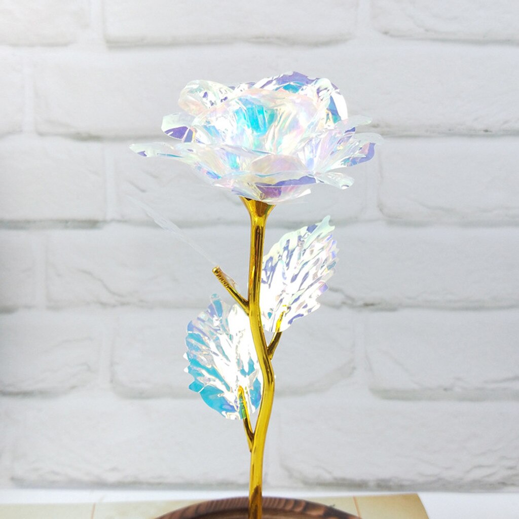 Glass Rose Artificial Flower Decoration