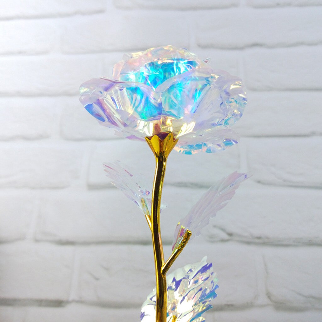 Glass Rose Artificial Flower Decoration