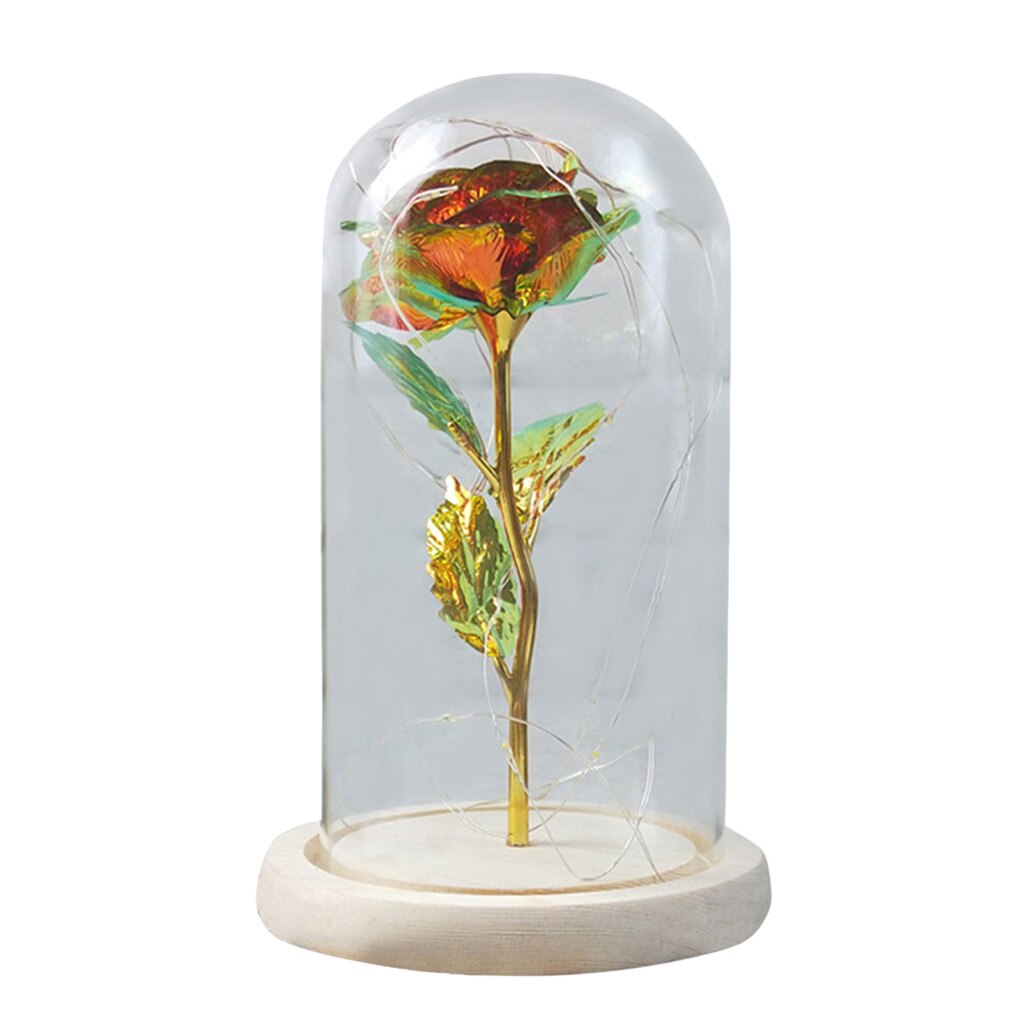 Glass Rose Artificial Flower Decoration