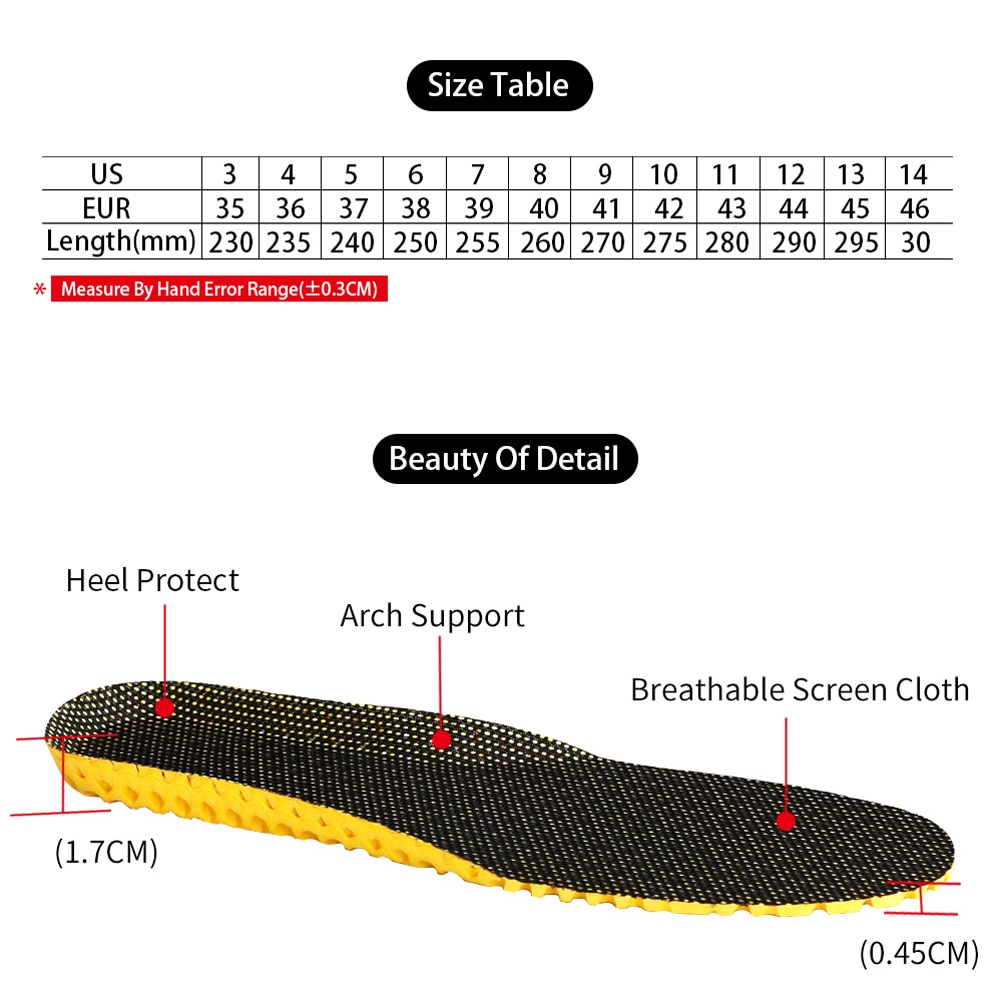 Orthotic Inserts Breathable Insoles