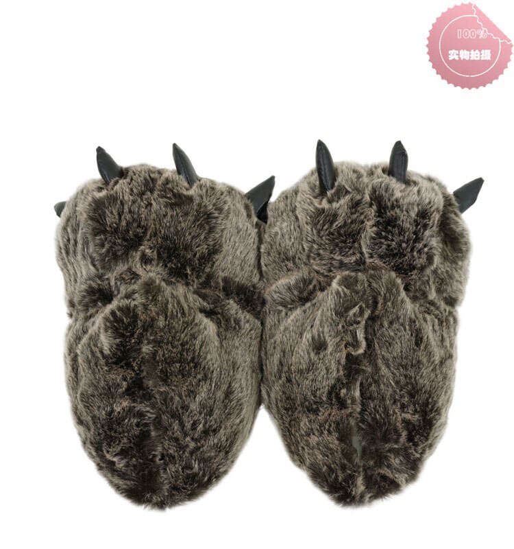 Bear Claw Slippers Plush Footwear