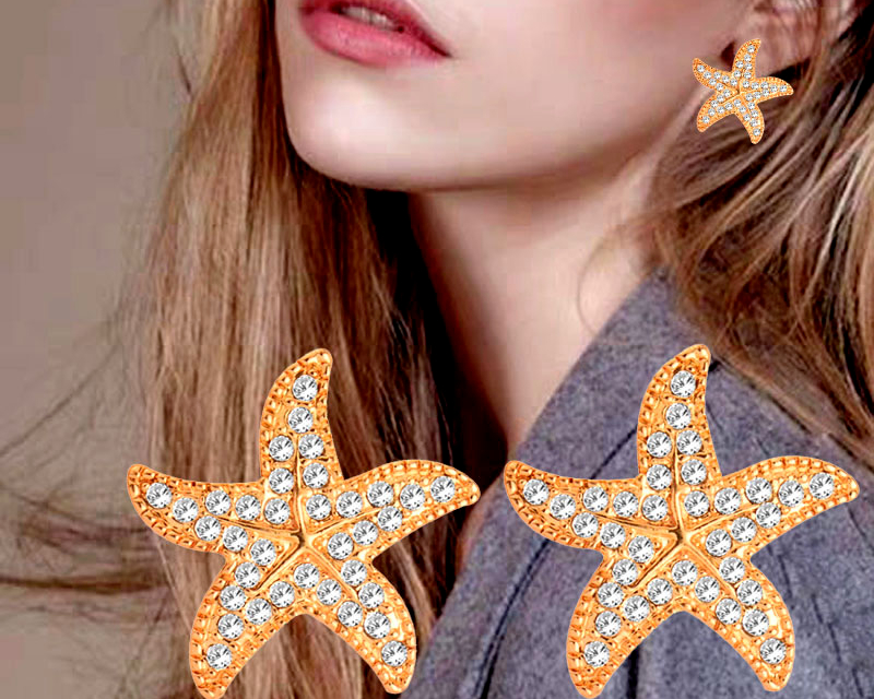 Starfish Earrings Fashionable Stud Earrings