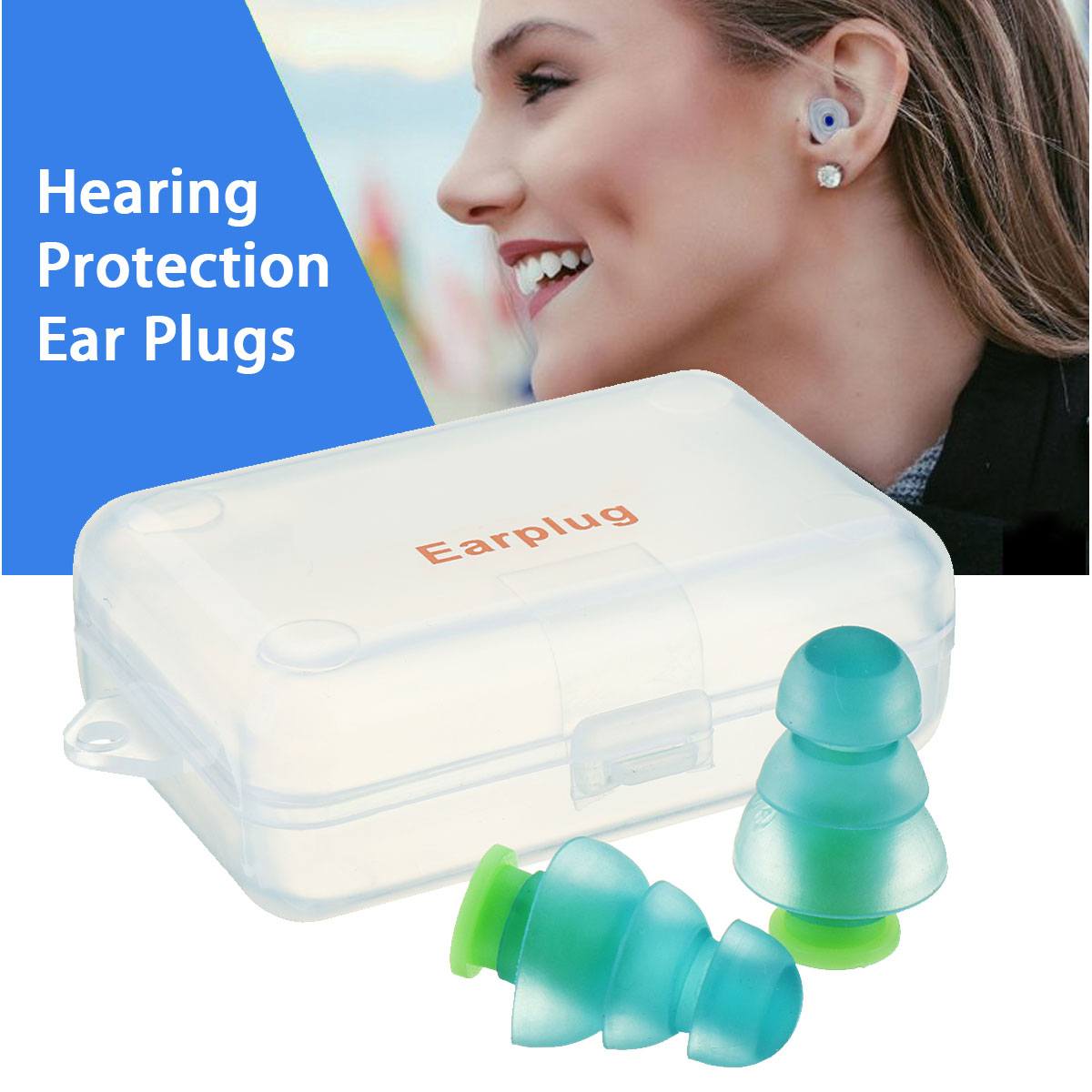 Sleep Earplugs 1 Pair Silicone Plugs