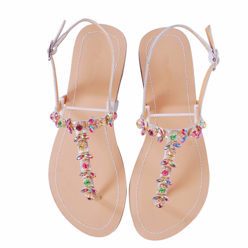 Ladies Summer Sandals with Rhinestones