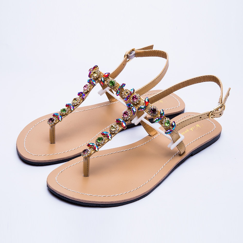 Ladies Summer Sandals with Rhinestones