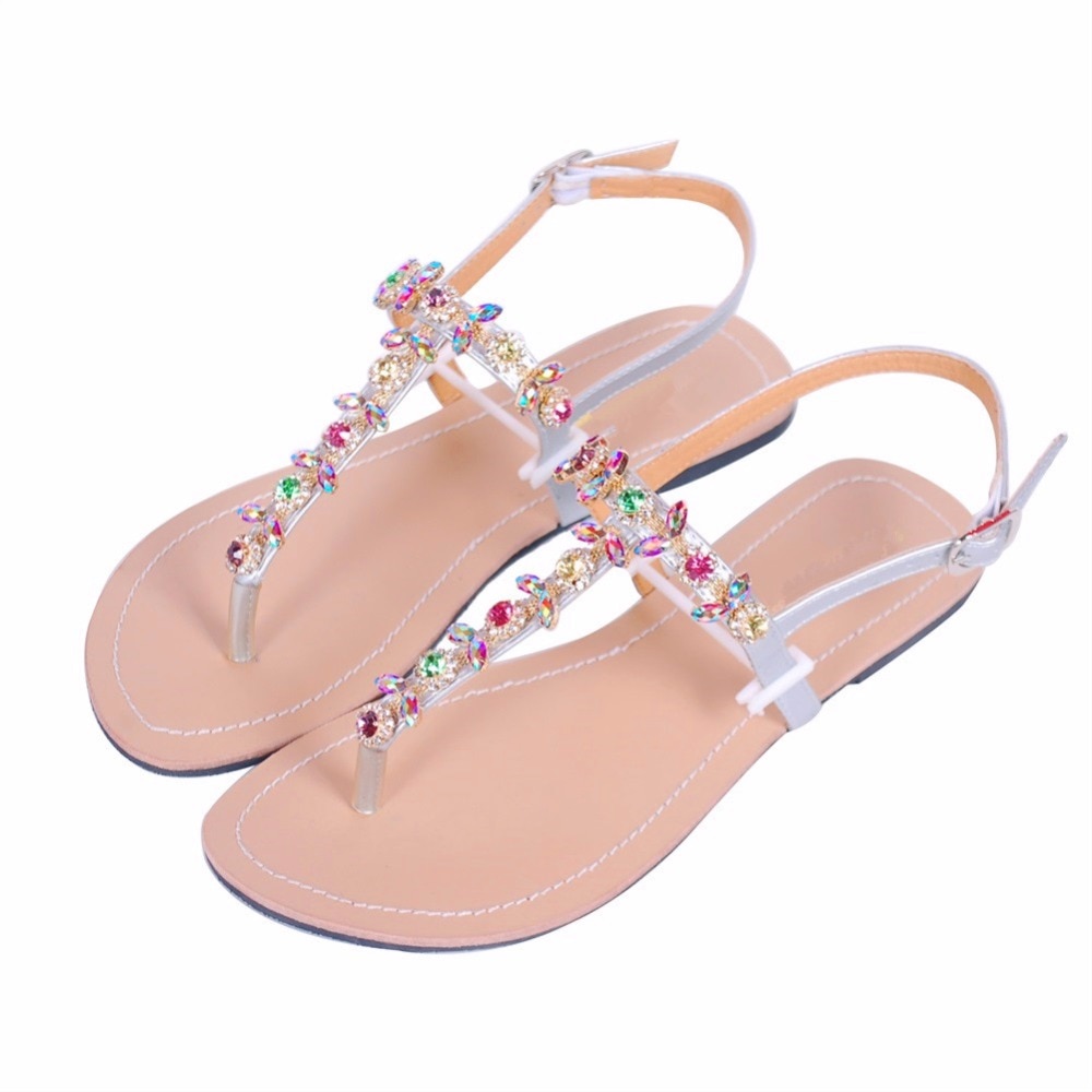 Ladies Summer Sandals with Rhinestones