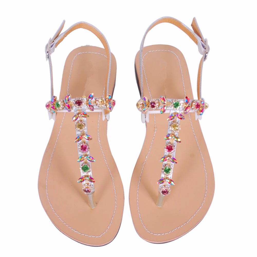 Ladies Summer Sandals with Rhinestones