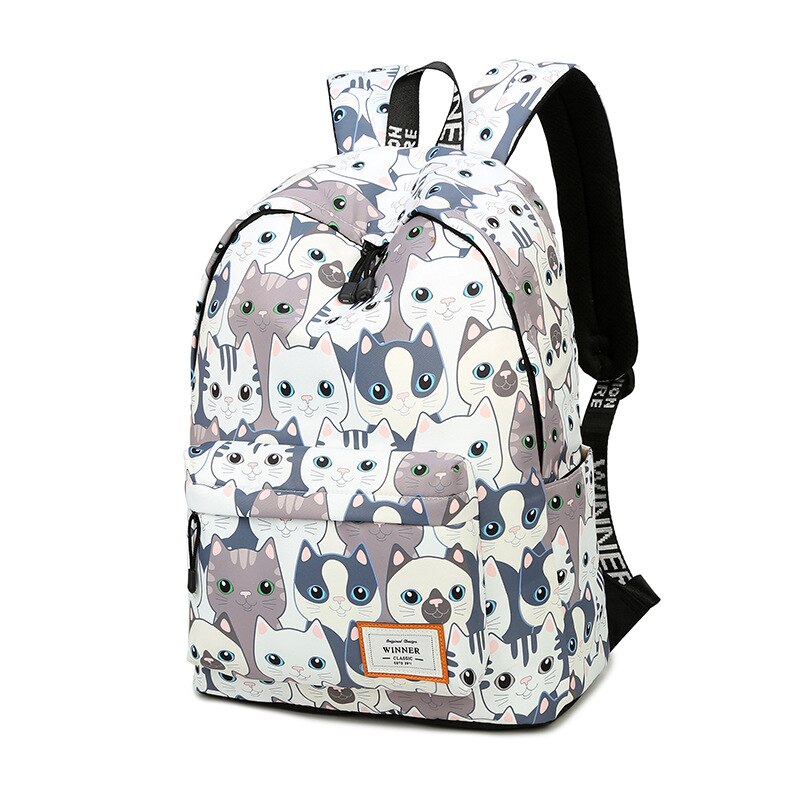 Cute Backpack For Girls Cat Design