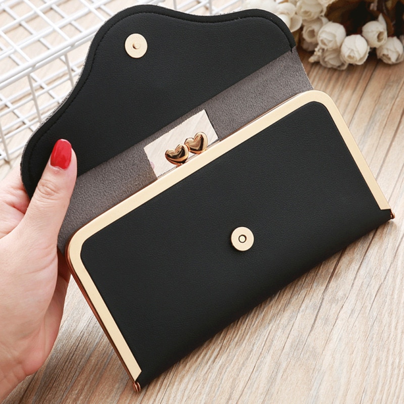 Clutch Wallet Ladies Leather Billfold