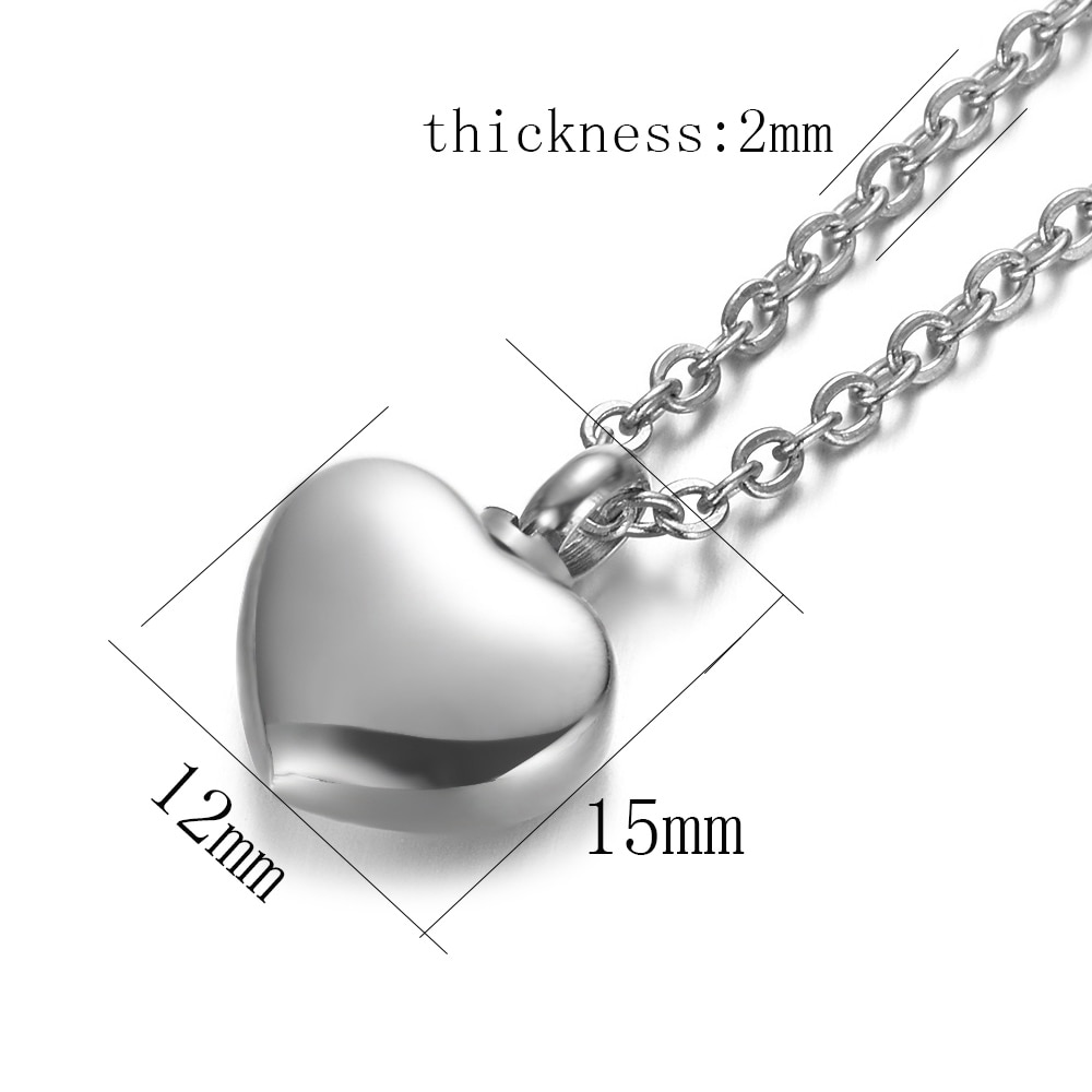 Heart Shaped Necklace Memorial Cremation Urn