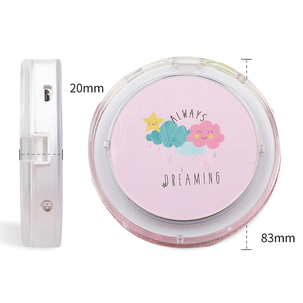 Light-Up Makeup Mirror Mini Compact Mirror