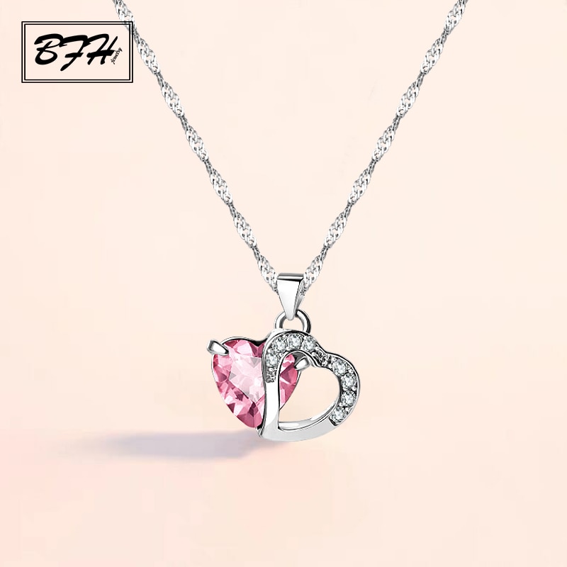 Heart Pendant Necklace Ladies Jewelry