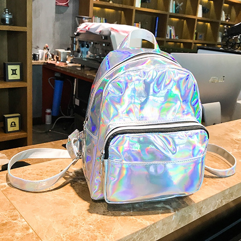 Holographic Backpack Leather Bag