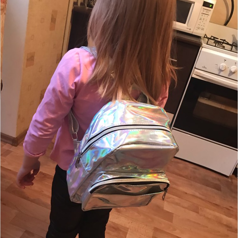 Holographic Backpack Leather Bag