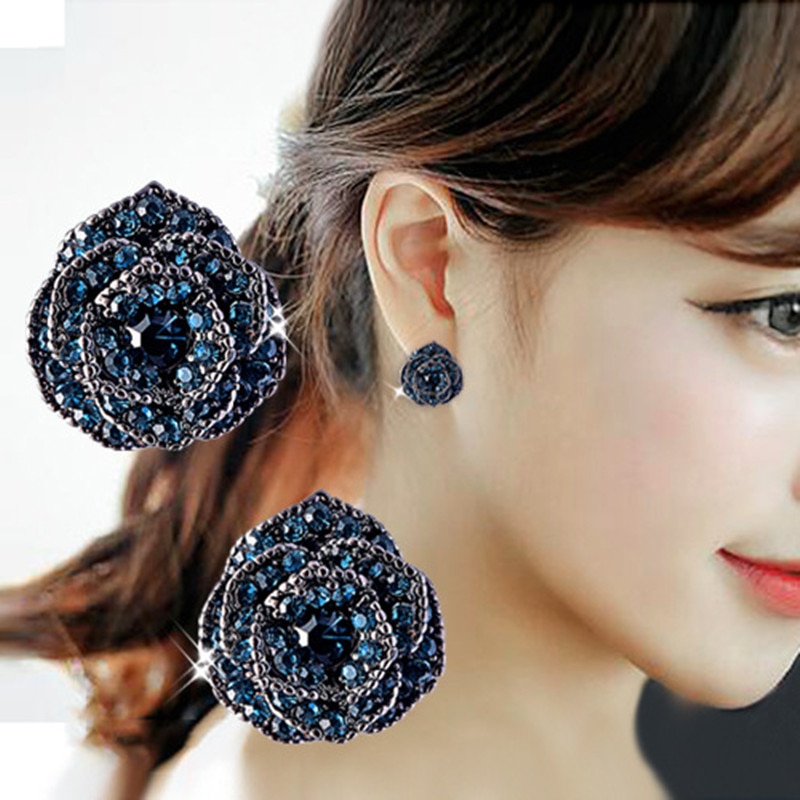 Rose Earrings Elegant Ear Stud