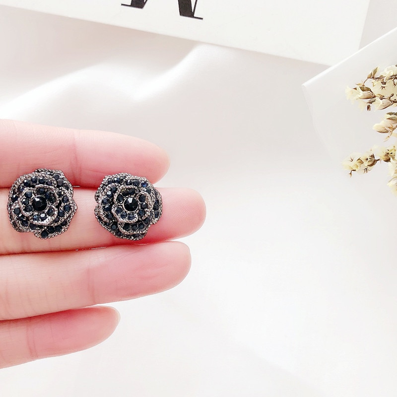 Rose Earrings Elegant Ear Stud