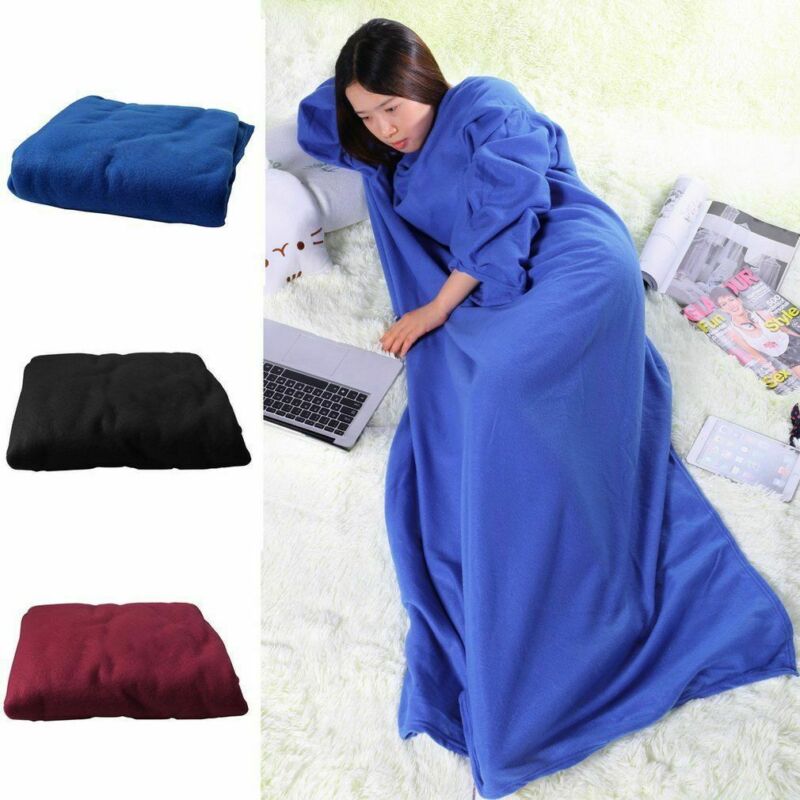 Blanket with Sleeves Fleece Cloth