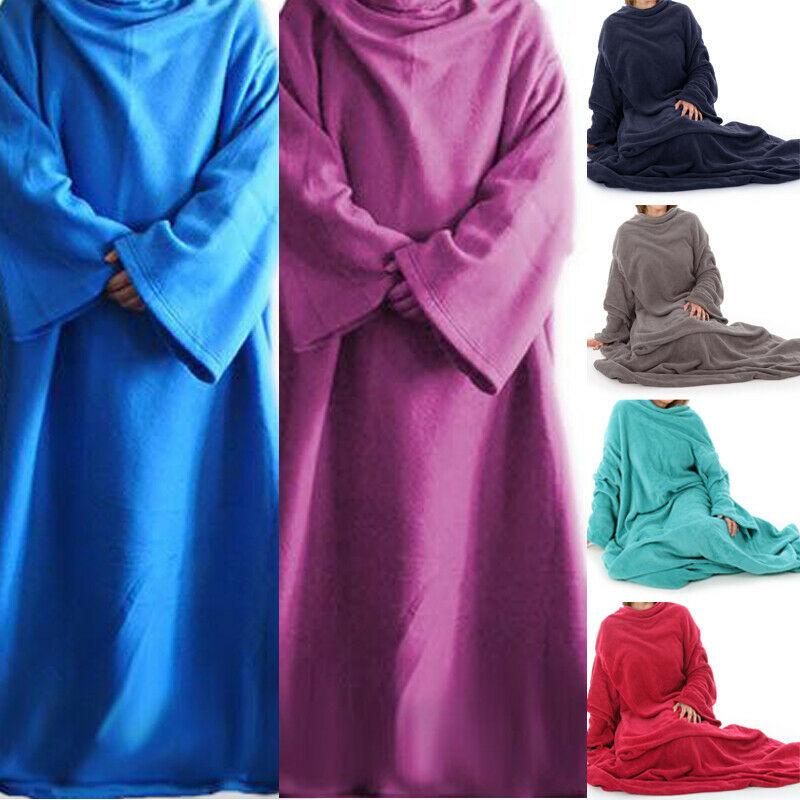 Blanket with Sleeves Fleece Cloth