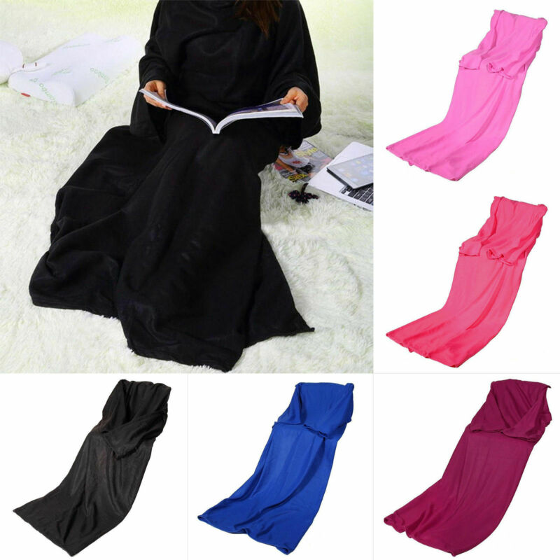 Blanket with Sleeves Fleece Cloth