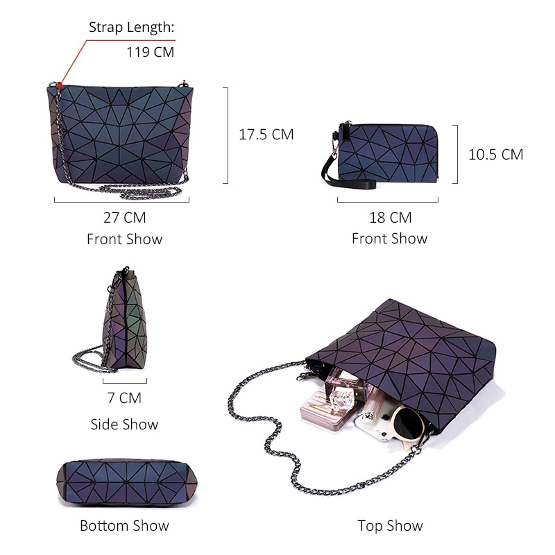 Purse and Wallet Set Ladies Bags (3Pcs)