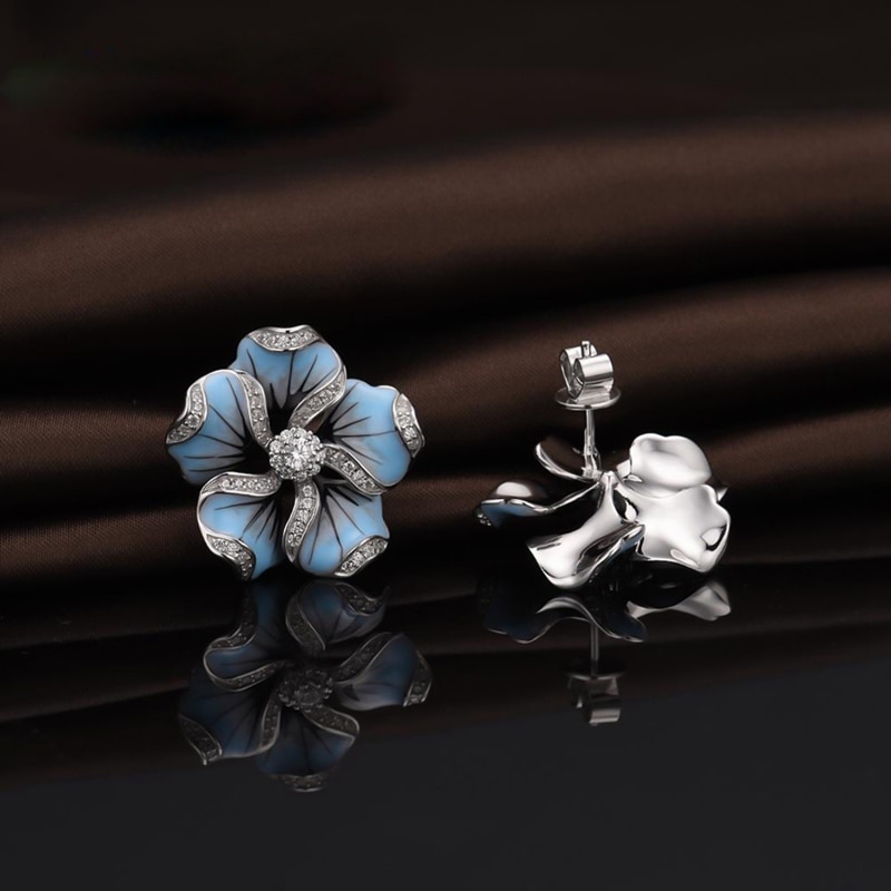 Flower Stud Earrings Fashion Accessory