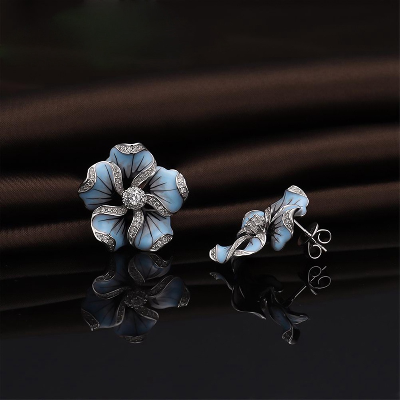 Flower Stud Earrings Fashion Accessory