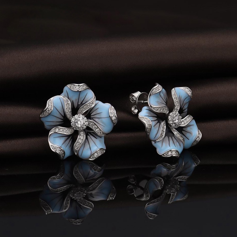 Flower Stud Earrings Fashion Accessory