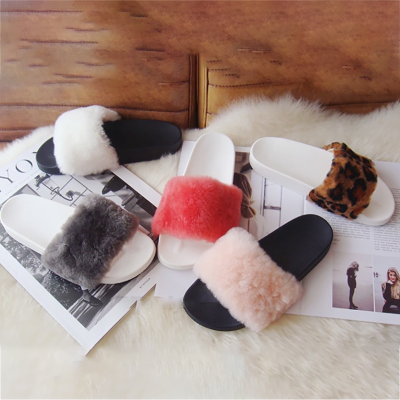 Faux Fur Slippers Women’s Footwear