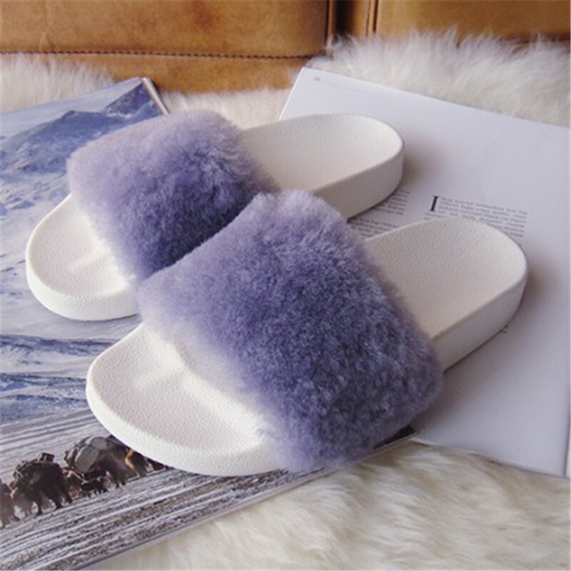 Faux Fur Slippers Women’s Footwear