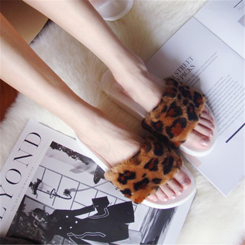 Faux Fur Slippers Women’s Footwear