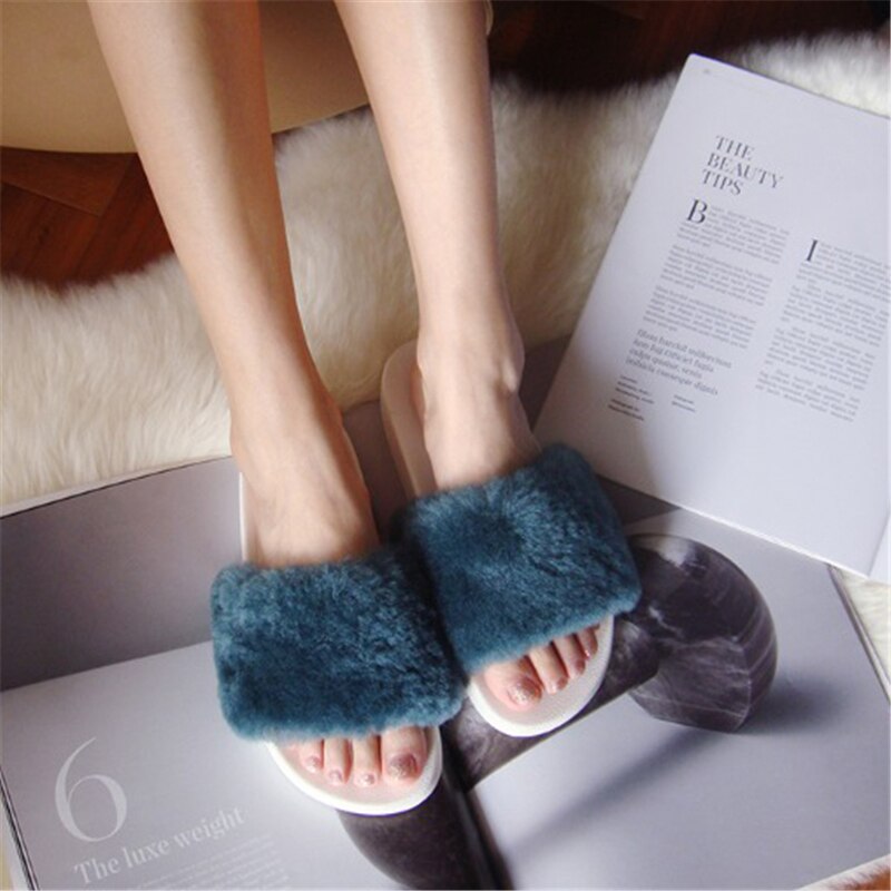 Faux Fur Slippers Women’s Footwear