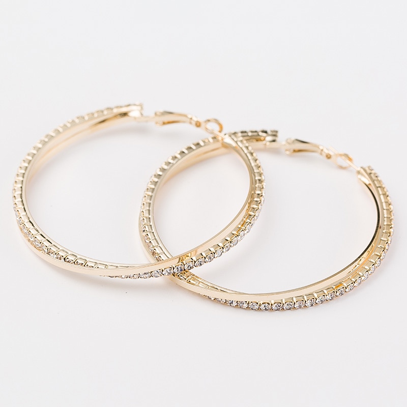 Big Hoop Earrings Fashionable Round Earrings