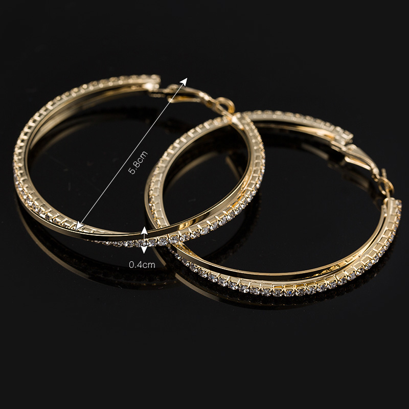 Big Hoop Earrings Fashionable Round Earrings