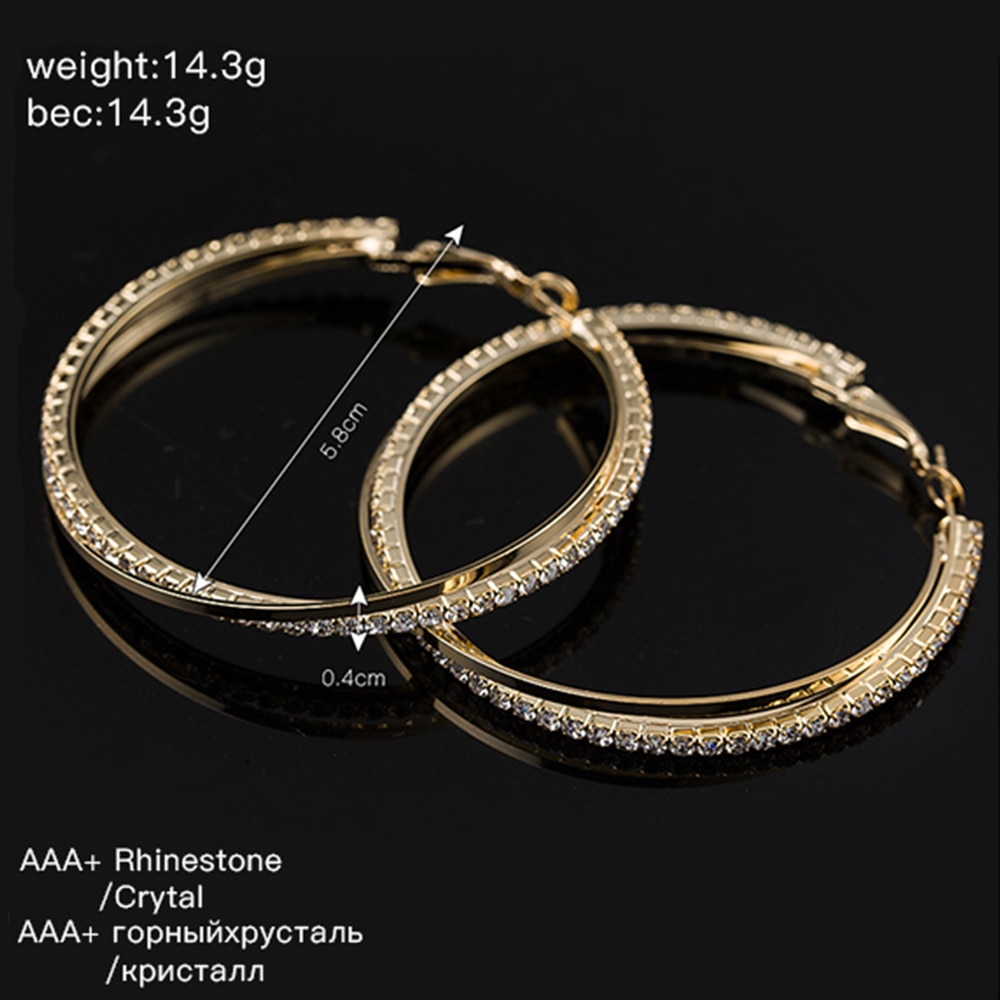 Big Hoop Earrings Fashionable Round Earrings