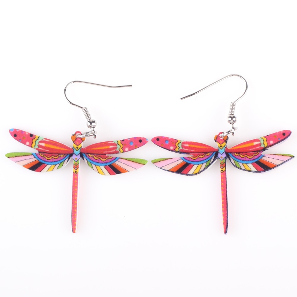 Dragonfly Earrings Long Dangle Earrings